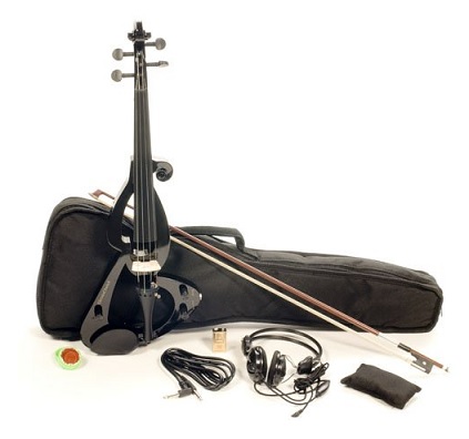 ViolinSmart Full Size 4-4 Electric Violin Set Black
