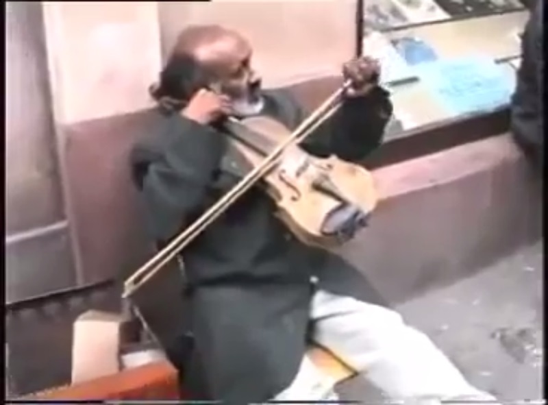 Street Musician Plays Viola In Most Unconventional Way