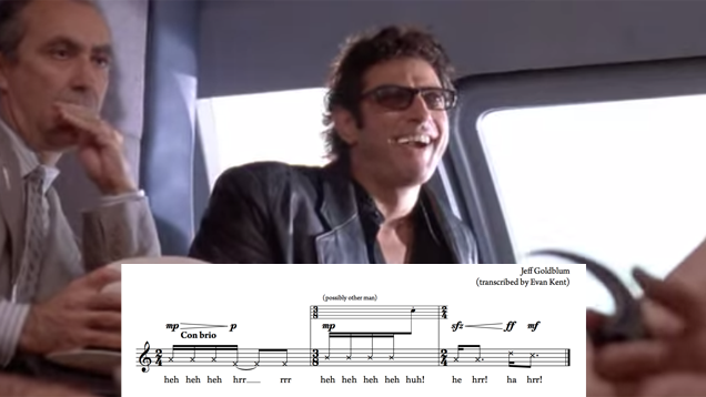 jeff goldblum weird laugh sheet music