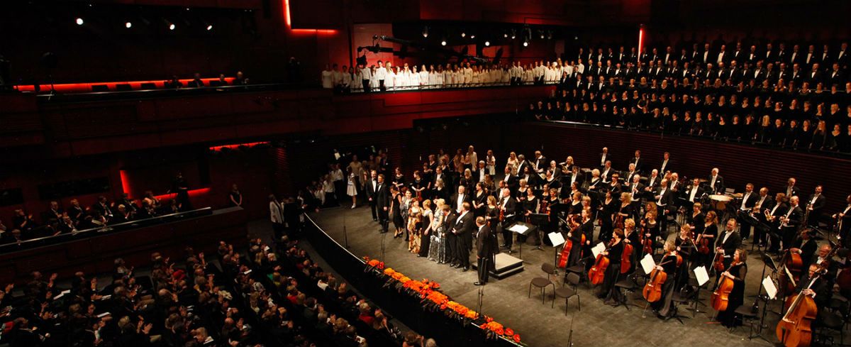 The Iceland Symphony Orchestra play at their new home, Harpa, in Reykjavik. Photo courtesy of en.harpa.is