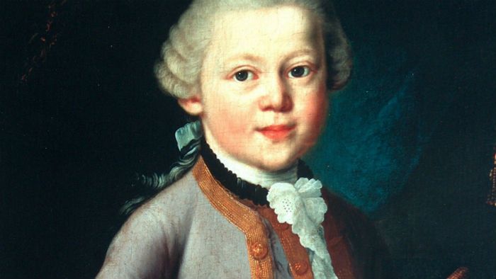 Anonymous portrait of the child Mozart, possibly by Pietro Antonio Lorenzoni.