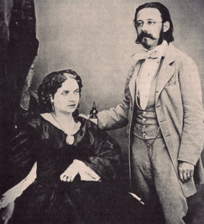 1860 portrait of Bedrich Smetana with his second wife Bettina