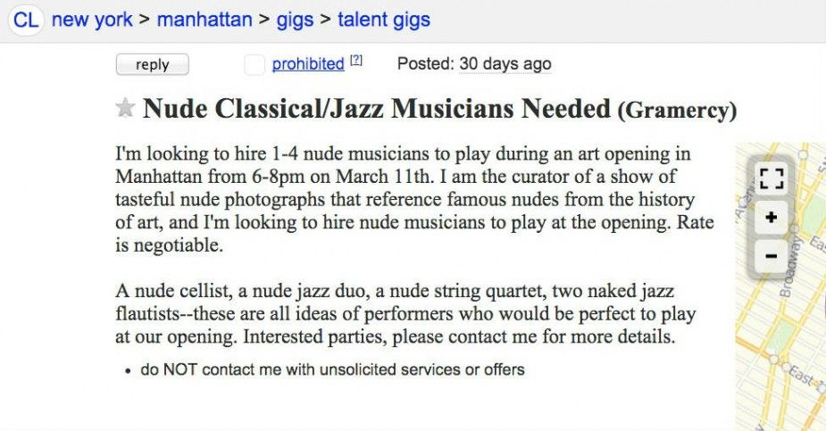 The 18 Weirdest And Funniest Craigslist Ads For Musicians