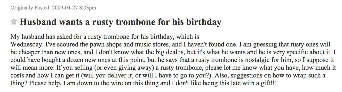 rusty trombone