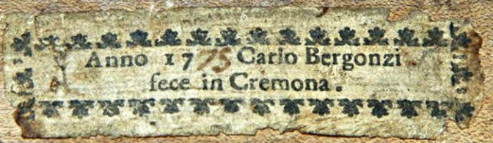 Carlo Bergonzi Label 