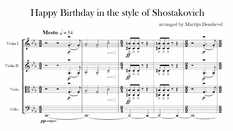 Happy Birthday, Shostakovich-Style