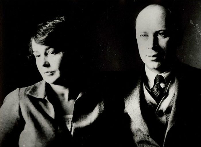 Sergei and his wife Lina in Moscow in 1927