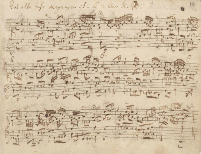 Bach's original manuscript of Das alte Jahre vergangen ist, BWV 614