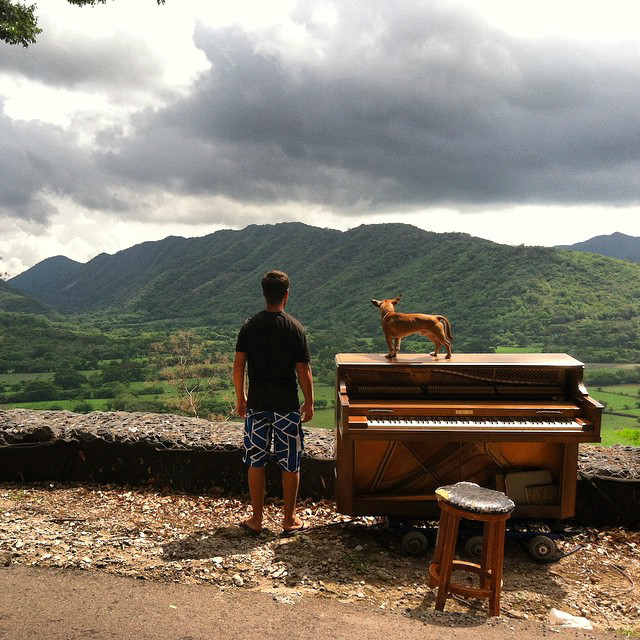 Dotan Negrin and his dog Brando