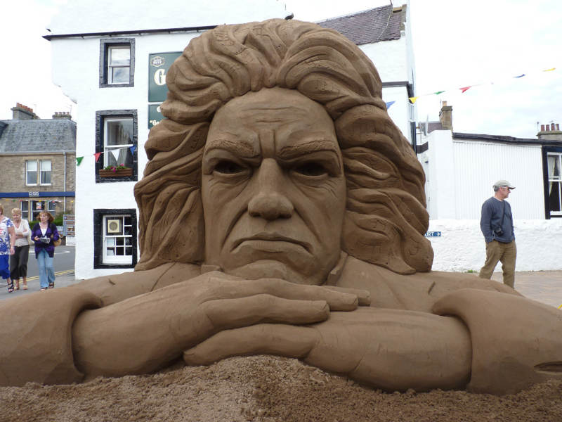 Beethoven sand sculpture east neuk festival