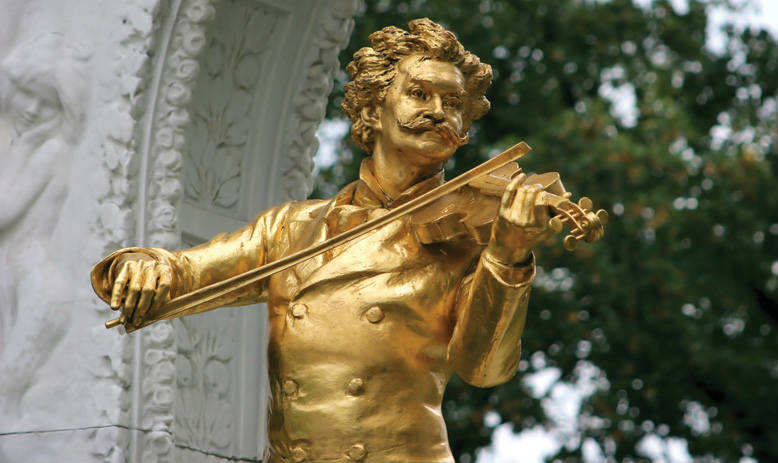 Statue Of Johann Strauss II in Vienna Austria