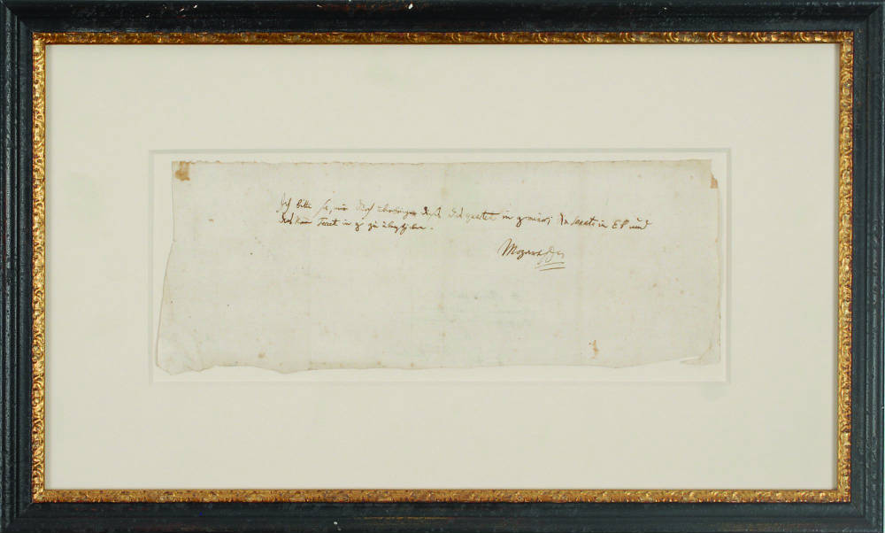 Mozart letter fetches $217,000 at auction