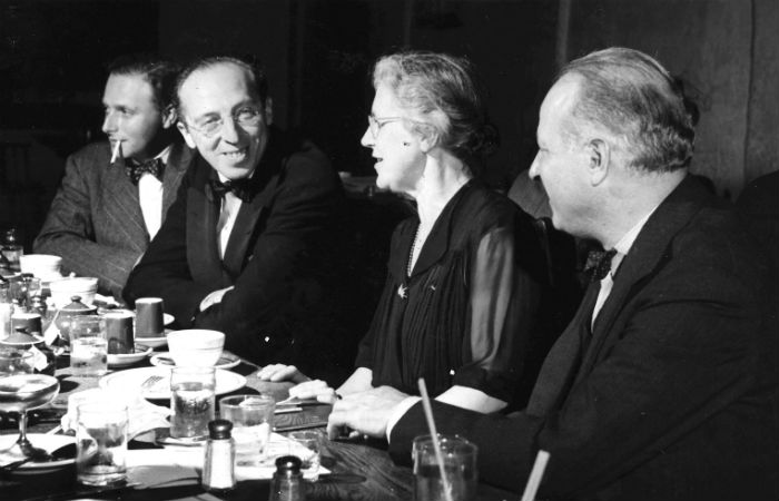 Copland and Boulanger enjoying dinner together
