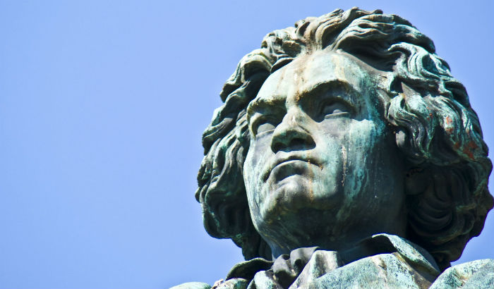 the statue of Ludwig van Beethoven in Bonn