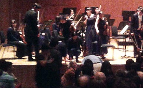 The Australian violinist collapsed on stage at a recent concert given by the Hong Kong Sinfonietta.