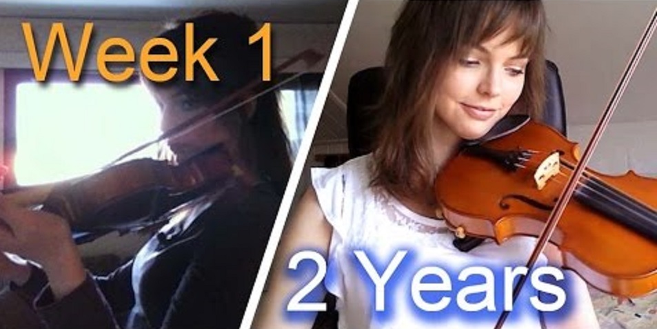 two years of violin progress compressed