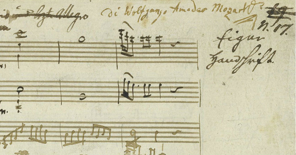 Mozart Signed Manuscript
