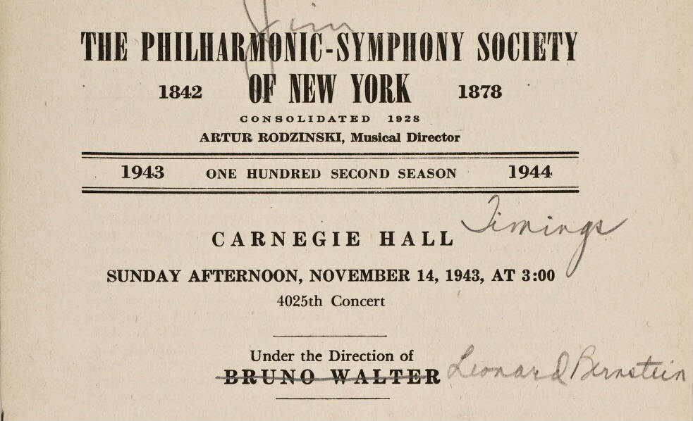 philharmonic society new york bernstein