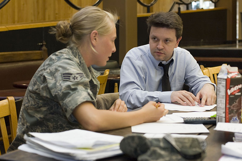 Students studying