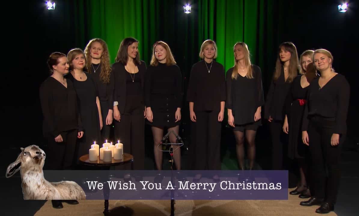 Swedish choir performs Christmas classics in style of goats