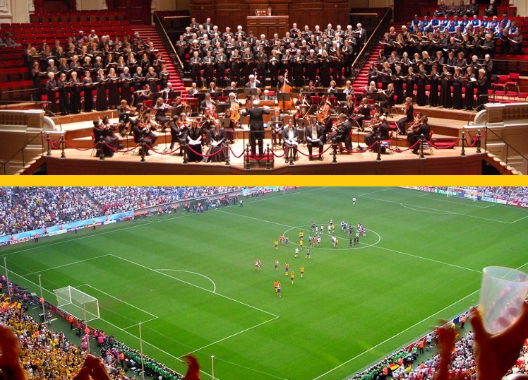 Classical Music Concerts vs Football Matches