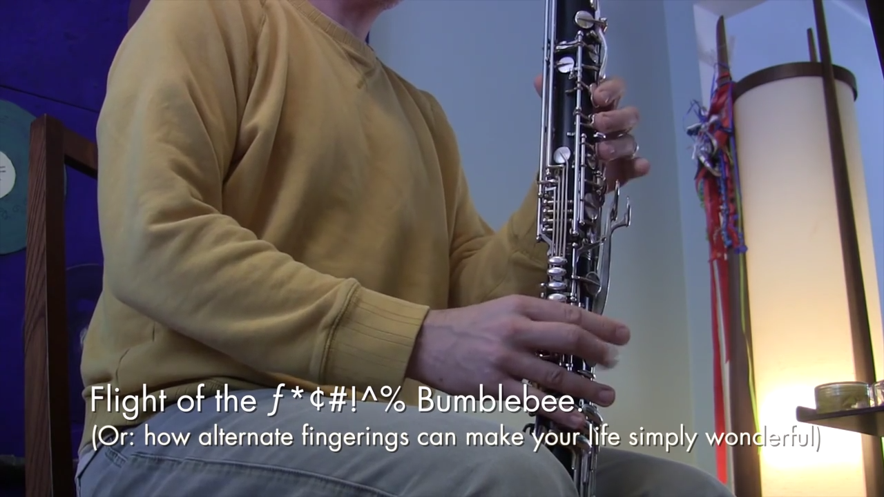 Flight of the Bumblebee on a bass clarinet