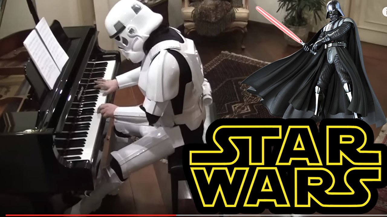 Stormtrooper Killing the Imperial March on Piano