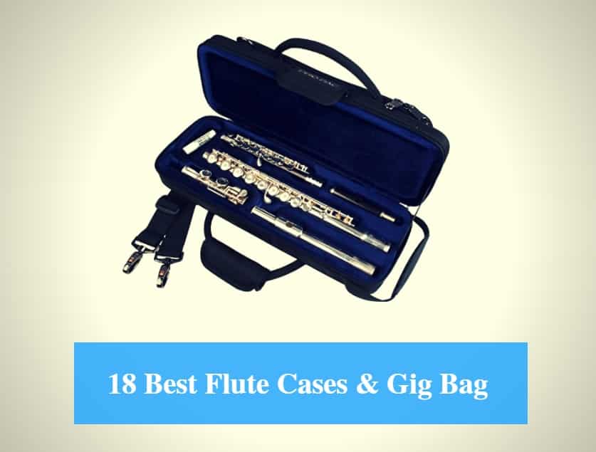 Andoer Portable Gig Bag Box Leather for Western Concert Flute with Buckle Foam Cotton Padded 