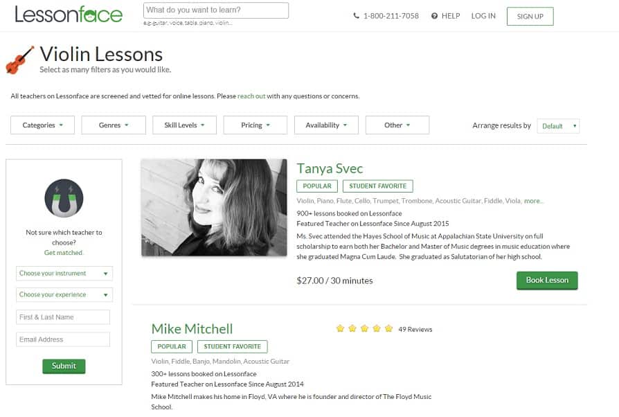 lessonface Learn Violin Online