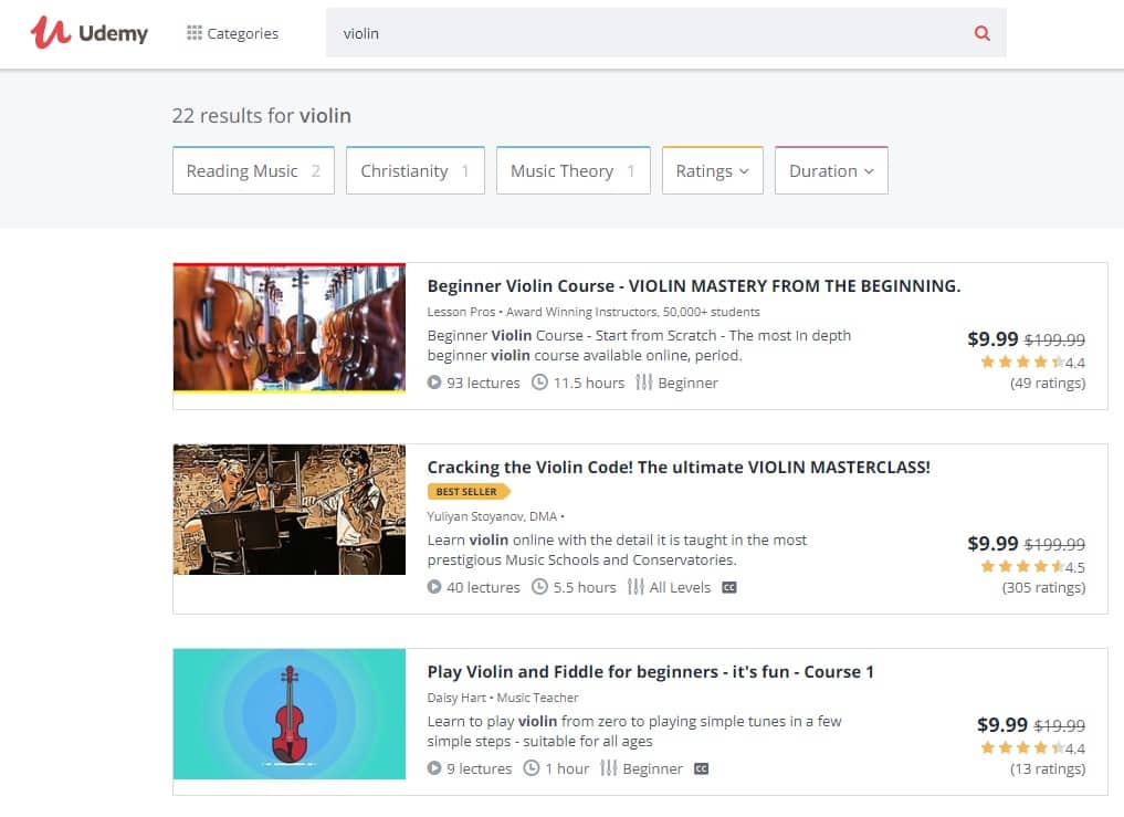 Udemy Learn Violin Online