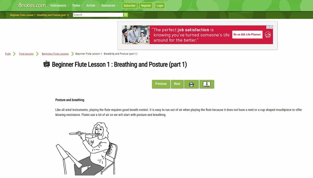8notes Learn Flute Online