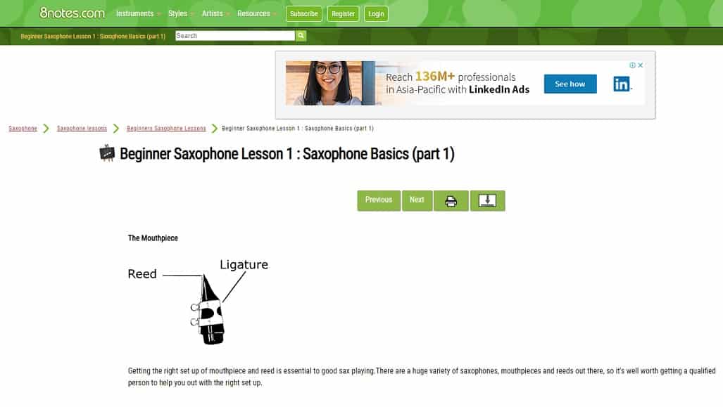 8notes Learn Saxophone Online