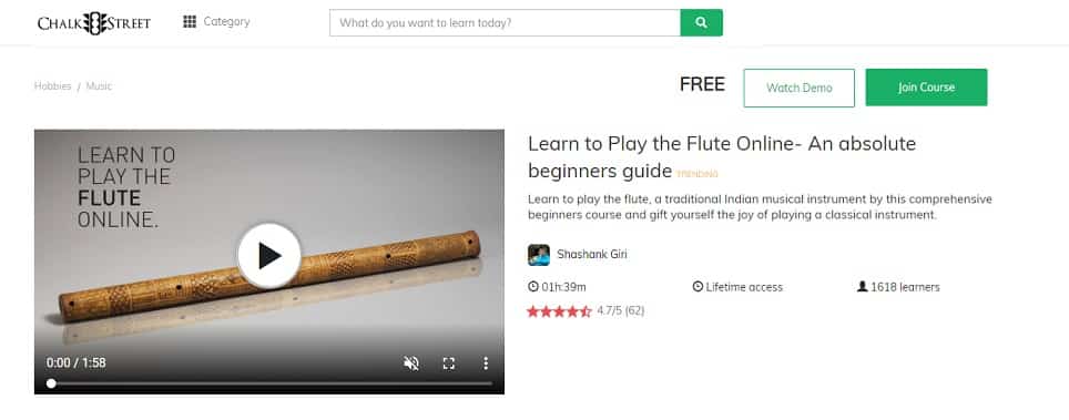 chalkstreet Learn Flute Online