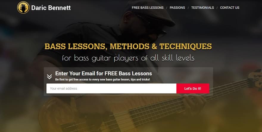 daricbennett learn bass guitar online