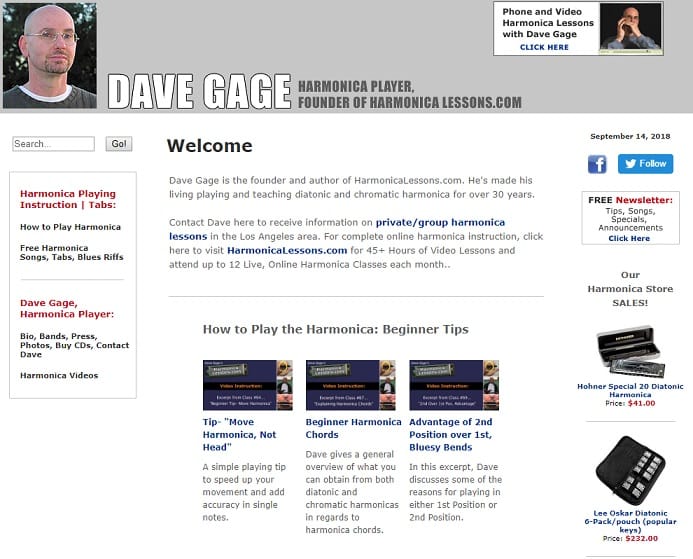 davegage learn harmonica online