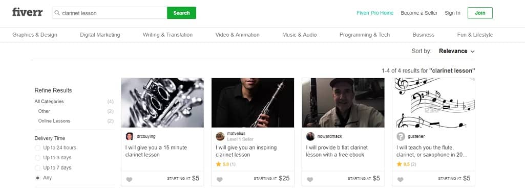 fiverr Learn Clarinet Online