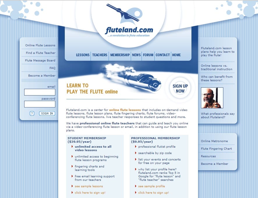 fluteland Learn Flute Online