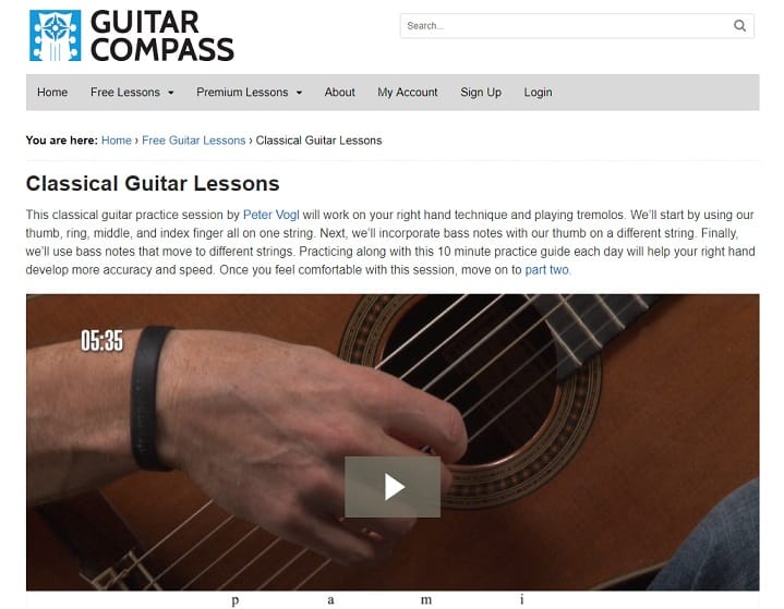 guitarcompass Learn Classical Guitar Online