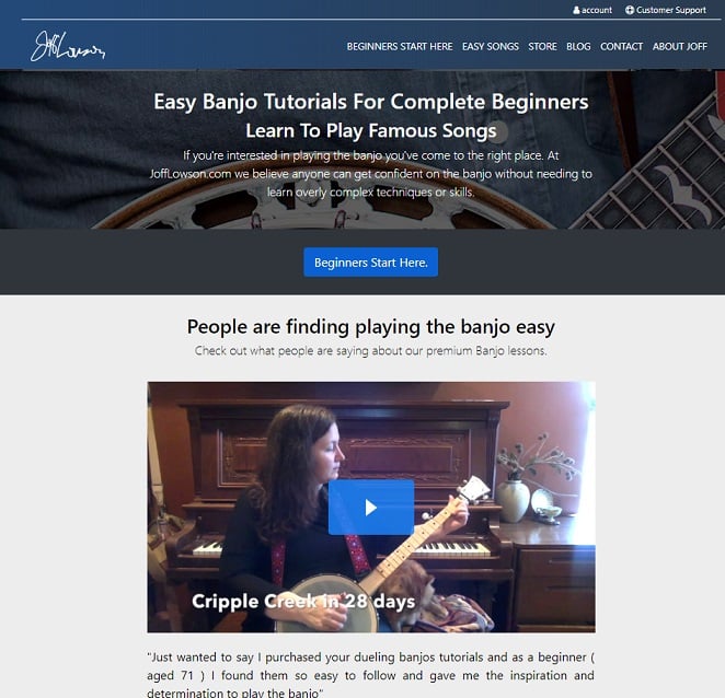 jofflowson Learn Banjo Online