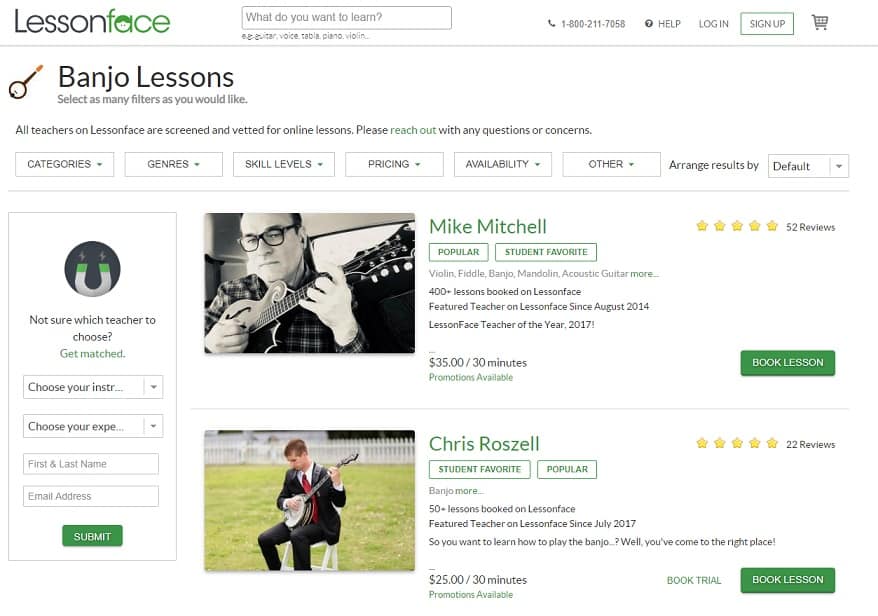 lessonface Learn Banjo Online