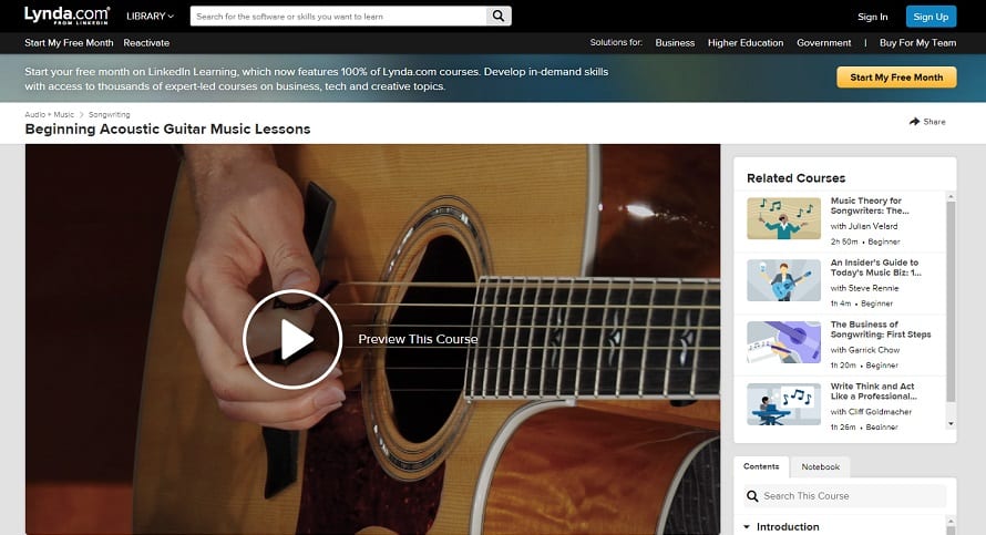 lynda Learn Classical Guitar Online