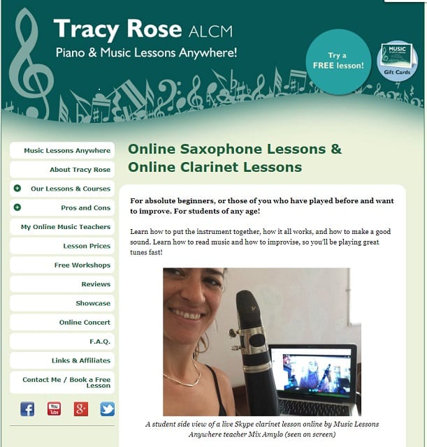 musiclessonsanywhere Learn Clarinet Online