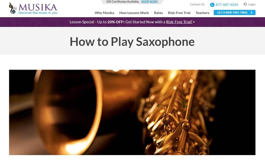 musikalessons Learn Saxophone Online