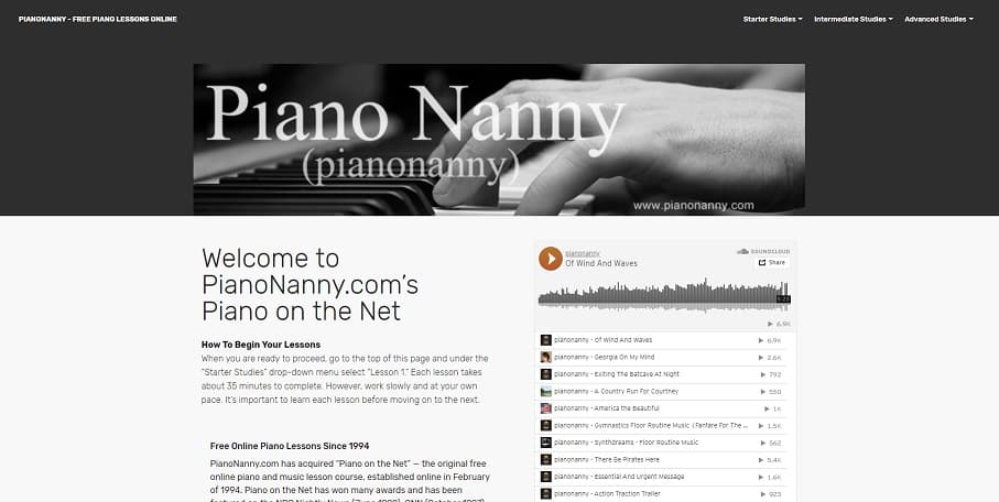 pianonanny learn classical piano online