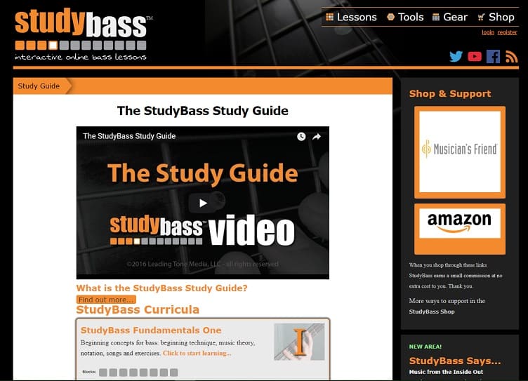 studybass learn bass guitar online