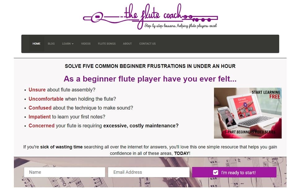 theflutecoach Learn Flute Online