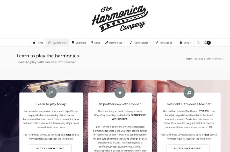 theharmonicacompany learn harmonica online