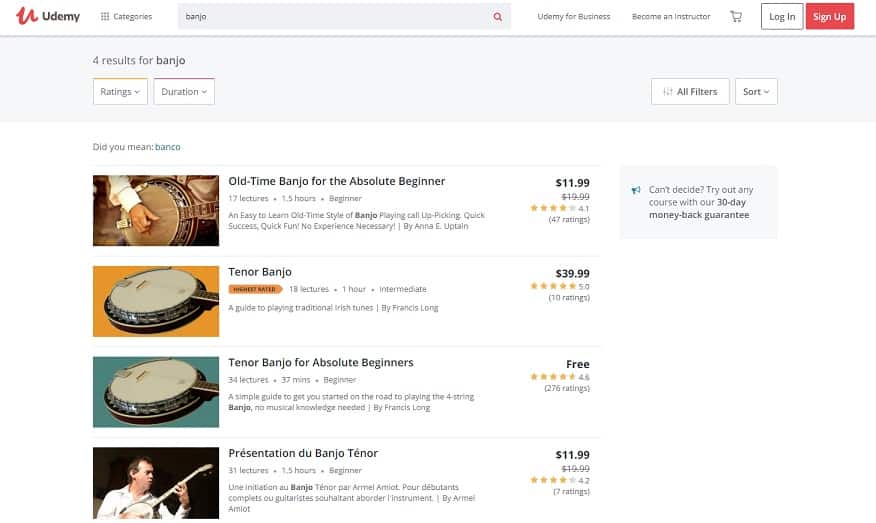 udemy Learn Banjo Online