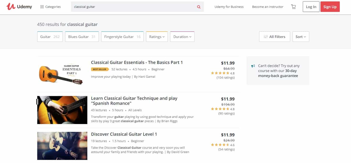 udemy Learn Classical Guitar Online