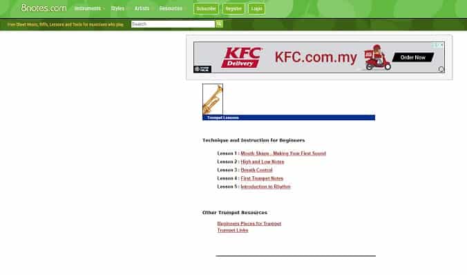 8notes Learn Trumpet Online